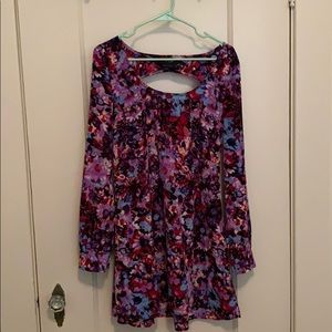 NastyGal Purple Floral shift dress- Size M
